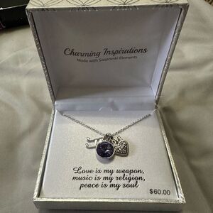 Swarovski Charming Inspirations "LOVE" Charm Necklace NWT